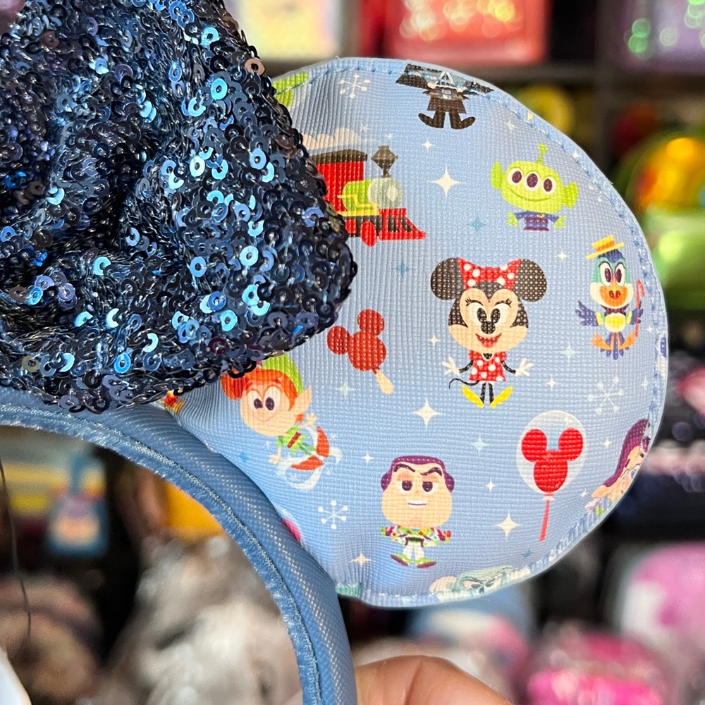 Disney Mickey Minnie AOP Chibi Loungefly Ear Headband Adults NWT In Hand! - Picture 4 of 6